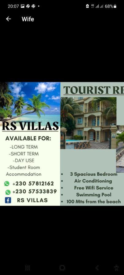 Rs Villas - Three Bedrooms Share Apartment With Private Room And Free Wifi And 100Mts To The Beach And Ac And 100Mts To Bus Stop And Pool Flic en Flac Luaran gambar